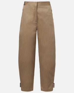 Proenza Schouler Serene Cotton Barrel-Leg Pants - Natural