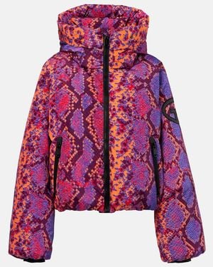 Goldbergh Lucinda Animal-Print Down Ski Jacket - Purple
