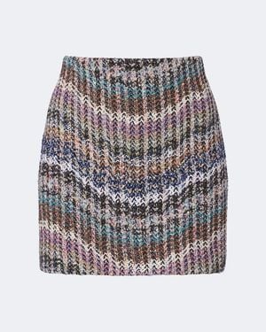 Missoni Knitted Lame Miniskirt - Multicolor