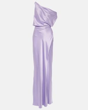 The Sei Asymmetric Silk Gown - Purple