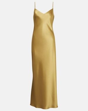 Galvan London Provence Satin Slip Dress - Metallic