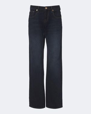 7 For All Mankind Faded Straight Jeans - Blue