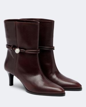 Isabel Marant Botines Telsa De Piel Adornados - Marrón