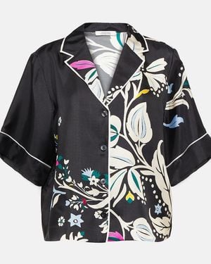 Dorothee Schumacher Floral Silk Shirt - Black