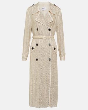 Self-Portrait Trenchcoat mit Kristallen - Natur