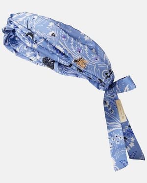 Etro Haarband Aus Seide - Blau