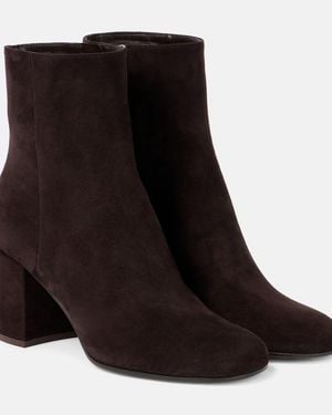 Gianvito Rossi Joelle 70 Suede Ankle Boots - Black