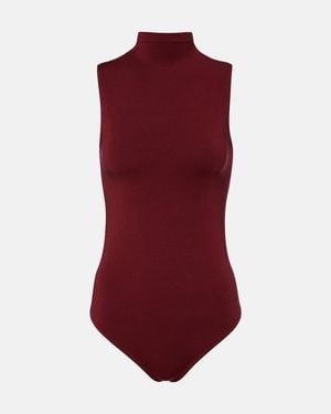 Wolford Body Mit Hohem Kragen - Rot