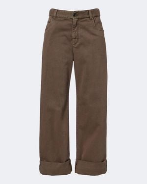 Brunello Cucinelli Low-Rise Wide-Leg Jeans - Braun