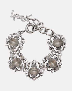 Saint Laurent Armband Cassandre Mit Kristallen - Mettallic