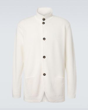 Kiton Cardigan Aus Leinen Und Baumwolle - Weiß