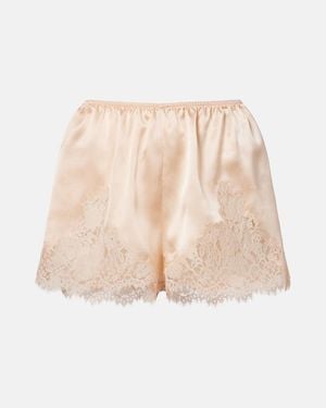 Doen Shorts Iona Aus Seide Mit Spitze - Natur