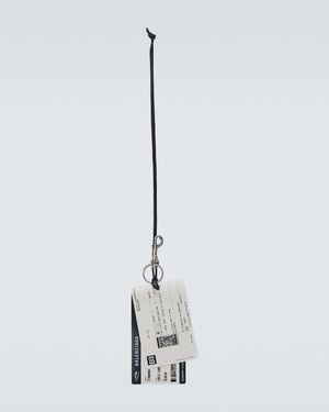 Balenciaga Porte-Cles Train Ticket - Blanc