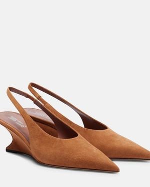 Paris Texas Nina 50 Suede Wedges - Brown