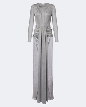 Dolce & Gabbana Abito Lungo Con Lame - Grigio
