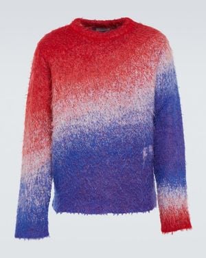 ERL Gradient Mohair-Blend Jumper - Red