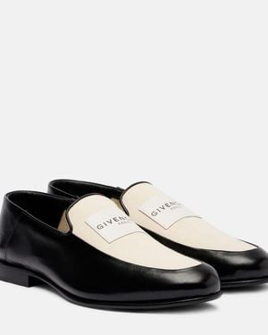 Givenchy Loafers Label Aus Leder Und Canvas - Schwarz