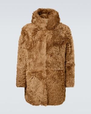 ERL Mantel Aus Shearling - Braun