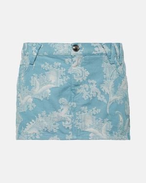Vivienne Westwood Foam Jacquard Denim Miniskirt - Blue