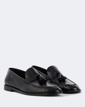 The Row Tassel-Embellished Loafers - Black