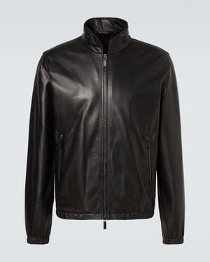 Giorgio Armani Leather Jacket - Black