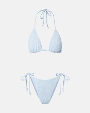 Hunza G Gina Embellished Bikini - Blue