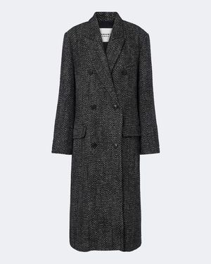 Isabel Marant Zweireihiger Mantel Pilda - Schwarz
