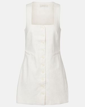 Faithfull the Brand Jaques Linen Minidress - White