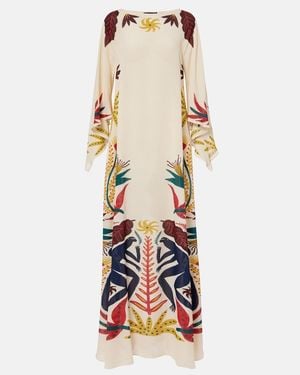 Etro Printed Maxi Dress - White