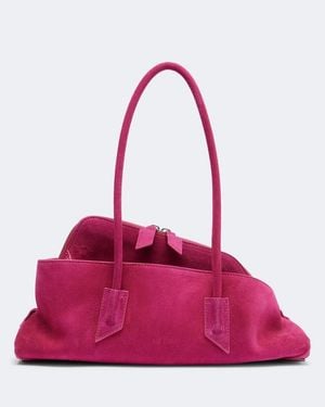 The Attico La Passeggiata Small Suede Tote Bag - Pink