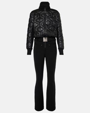 Toni Sailer Conni Special Quilted Faux Leather Ski Suit - Black