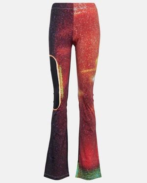 MM6 by Maison Margiela Printed Leggings - Red