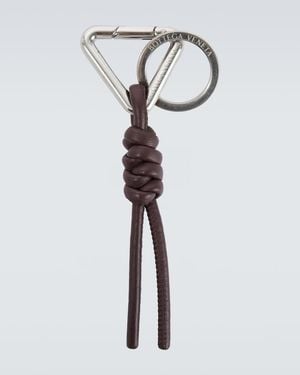 Bottega Veneta Leather Keychain - White