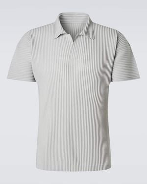 Homme Plissé Issey Miyake Polohemd Basics - Grau