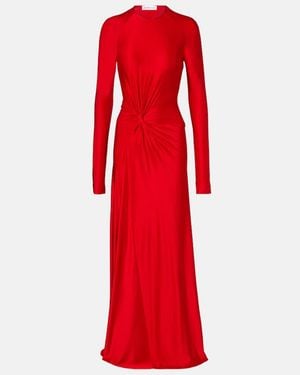 fitted lace wedding dress Draped Jersey Midi Dress by Victoria Beckham main image 1