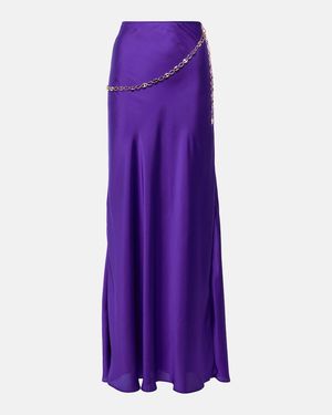 Rabanne Chain-Detail Maxi Skirt - Purple
