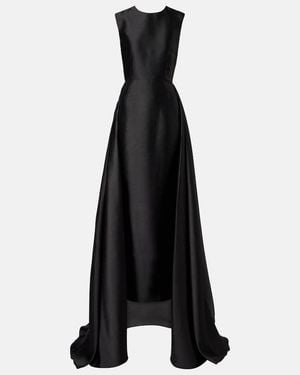 Solace London Larsen Satin Gown - Black