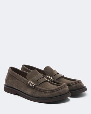 JW Anderson Mocasines De Ante - Marrón