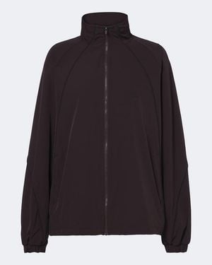 NikeSKIMS Stretch Nylon Oversized Track Jacket - Black