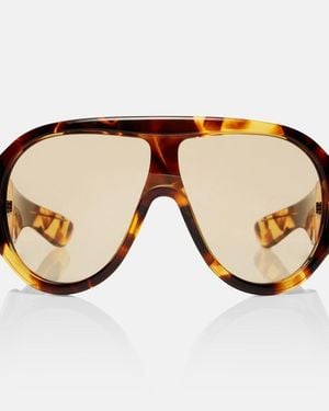 Bottega Veneta Fashion Show Aviator Sunglasses - Brown