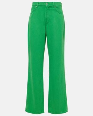7 For All Mankind Jeans Rectos Tess De Tiro Alto - Verde
