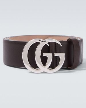Gucci Guertel Flat Marmont Aus Leder - Mettallic