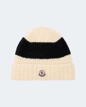 Moncler Wool-Blend Beanie - Black