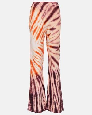 Gabriela Hearst Neal Tie-Dye Wool And Cashmere Trousers - Red