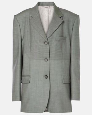Magda Butrym Oversized Wool Blazer - Grey