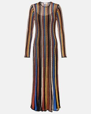 Ulla Johnson Albie Striped Lame Maxi Dress - Multicolour