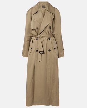 Balenciaga Trenchcoat Cocoon Aus Baumwoll-Twill - Natur
