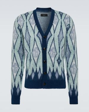 Amiri Cardigan Aus Einem Mohairgemisch - Blau