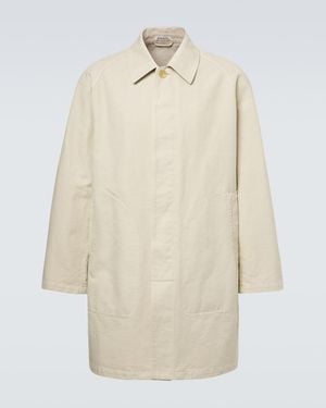 AURALEE Cotton Twill Coat - Natural