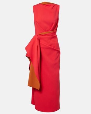 ROKSANDA Calatrava Crepe Midi Dress - Red